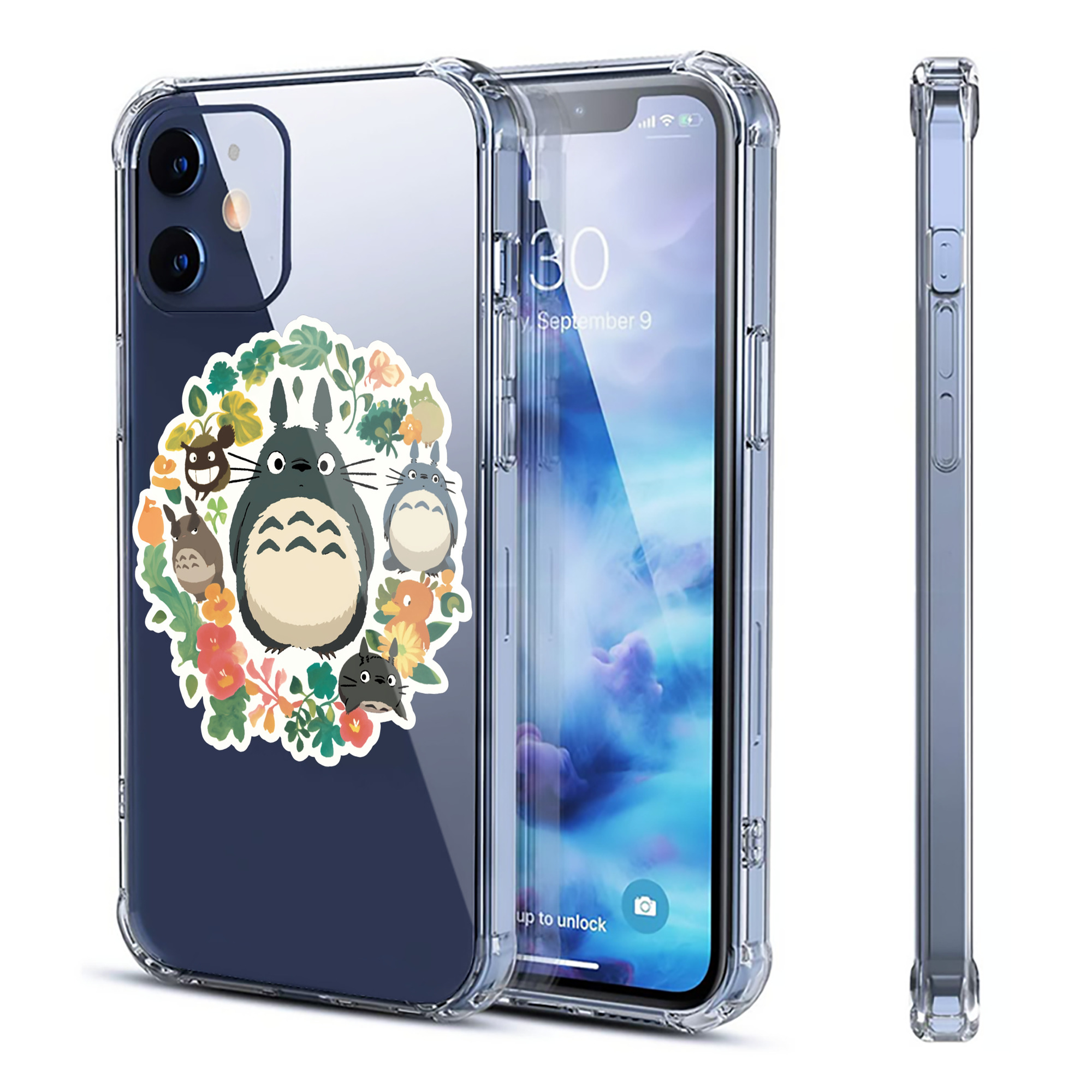 （画像用） となりのトトロ 草壁メイ 草壁サツキ My Neighbor Totoro Satsuki Kusakabe Mei Kusakabe 【iPhone 12シリーズ対応】透明スマホケース（クリアソフトケース）